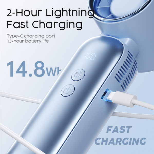 Ice-grip Handheld Fan Gift Portable USB-powered Long Battery Life High-speed Turbo