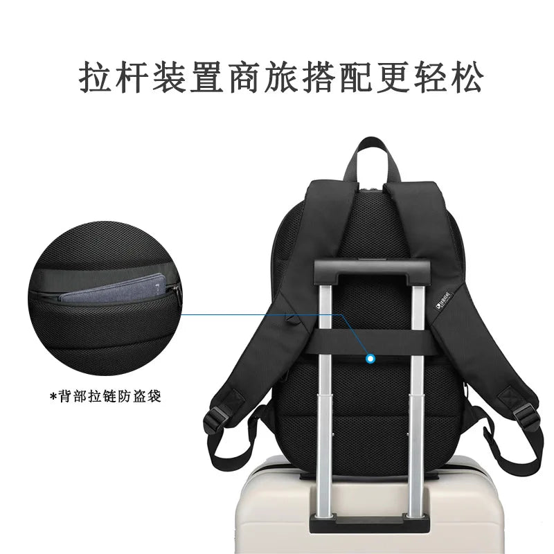 Laptop Backpack Laptop Thin Laptop Bag Unisex 14-Inch Simple Business Backpack Lightweight Casual Expandable School Students Bag