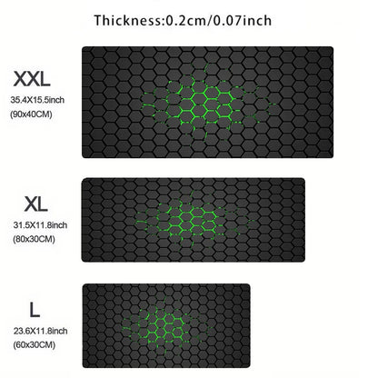 HEX Hexagon XXL Gaming Mouse Pad - Soft Keyboard Mat for Office and Desktop Use
