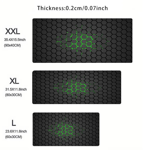 HEX Hexagon XXL Gaming Mouse Pad - Soft Keyboard Mat for Office and Desktop Use