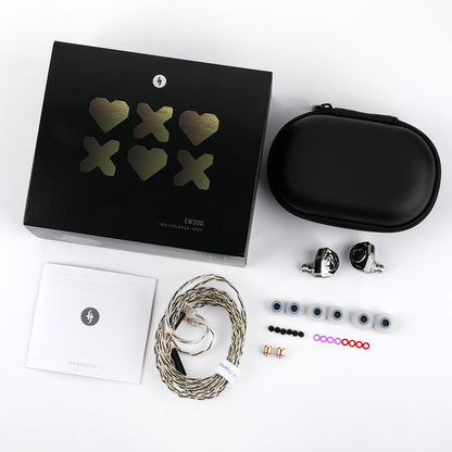 SIMGOT EW300 1Dd+1Planar+1Pzt Hybrid Driver IEM HIFI Earphones with Detachable Nozzles Silver-Plated OFC IEM Cable for Musician