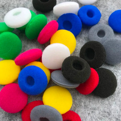200Pcs/100Pairs Foam Ear Pads for Headphones Sponge Headphone Replacement Earphones Earpads Earphone Covers Ear Cups 18Mm Caps