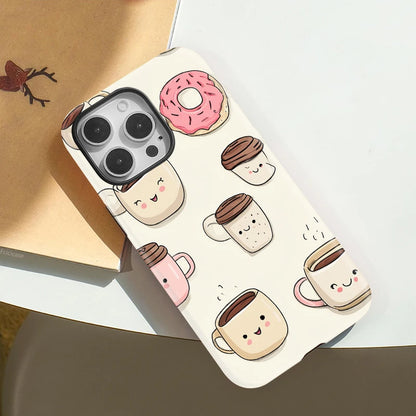 Fcicicase Shockproof Phone Cases for Iphone 15 plus 14 13 16 Pro Max 12 11 for Magsafe Wireless Charge Doughnut Back Cover