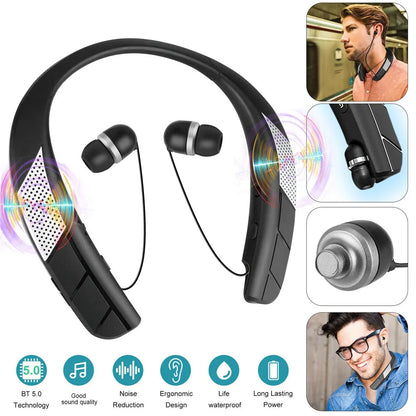 Bluetooth LZ-6 LZ-5 5.0 Neckband Headset Wireless Earphone Speaker Headphone Waterproof Sport Headset with Mic Noisecancelling