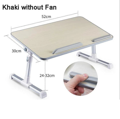 Laptop Desk for Bed Adjustable Computer Tray Foldable Bed Desk for Laptop Notebook Portable Laptop Table with Cooling Fan