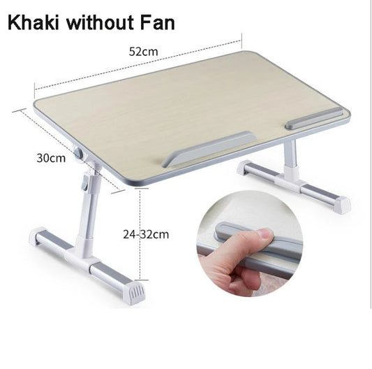 Laptop Desk for Bed Adjustable Computer Tray Foldable Bed Desk for Laptop Notebook Portable Laptop Table with Cooling Fan