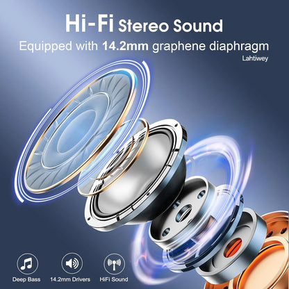 Sports Wireless Earbuds Bluetooth 5.4 TWS Wireless Headphones Waterproof Earhook Earphones with Deep Bass Noise Cancelling Mic