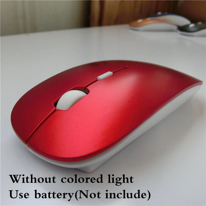 RGB Wireless Mouse Computer Mouse Silent Ergonomic Rechargeable Mice with LED Optical Backlit USB Mice for PC Laptop