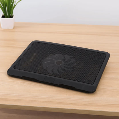 Durable Adjustable Laptop Cooling Pad USB Port Metal Mesh Laptop Cooler Fan LED Light Laptop Cooling Stand Office