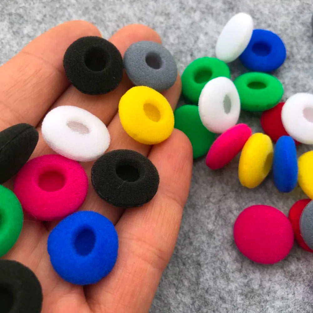 200Pcs/100Pairs Foam Ear Pads for Headphones Sponge Headphone Replacement Earphones Earpads Earphone Covers Ear Cups 18Mm Caps