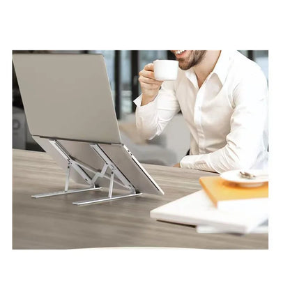 Foldable Laptop Stand Cooling Notebook Bracket Adjustable Ergonomic Laptop Support Base Holder Laptop Tablet Accessories Stands