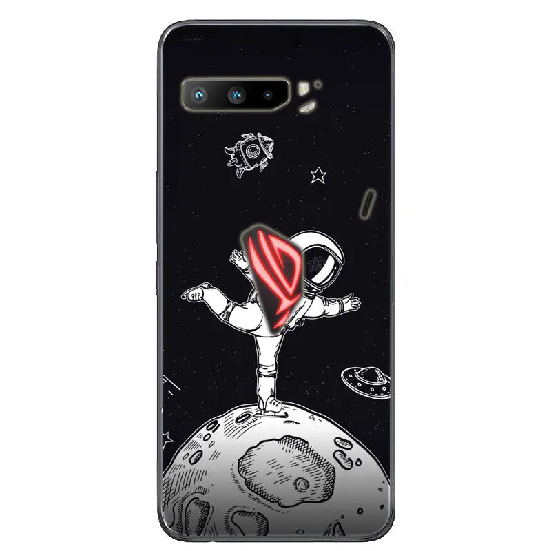 For Asus Rog Phone 3 ZS661KS Case Black Silicone Soft TPU Back Cover for Asus Rog Phone 3 Case ZS661KS Phone Cases Coque Funda