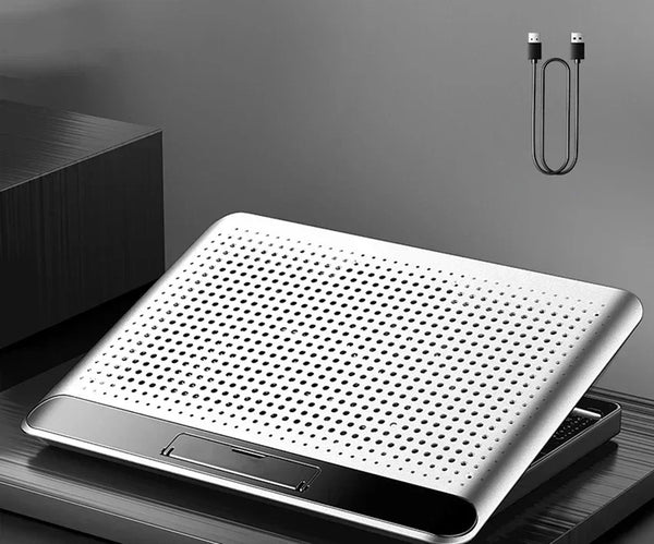 Metal Panel Laptop Cooler Stand Gaming Laptop Cooling Fan Laptop Cooling Pad 17 Inch Notebook Cooler Stand for Gaming