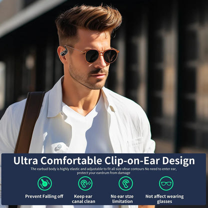 Language Translator Earbuds 138 Languages BT 5.3 Smart Voice Translator Open Air Traductor Real-Time Two-Way Ear Hanging Headset