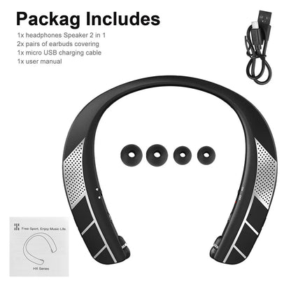 Bluetooth LZ-6 LZ-5 5.0 Neckband Headset Wireless Earphone Speaker Headphone Waterproof Sport Headset with Mic Noisecancelling