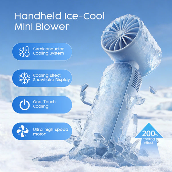 Ice-grip Handheld Fan Gift Portable USB-powered Long Battery Life High-speed Turbo