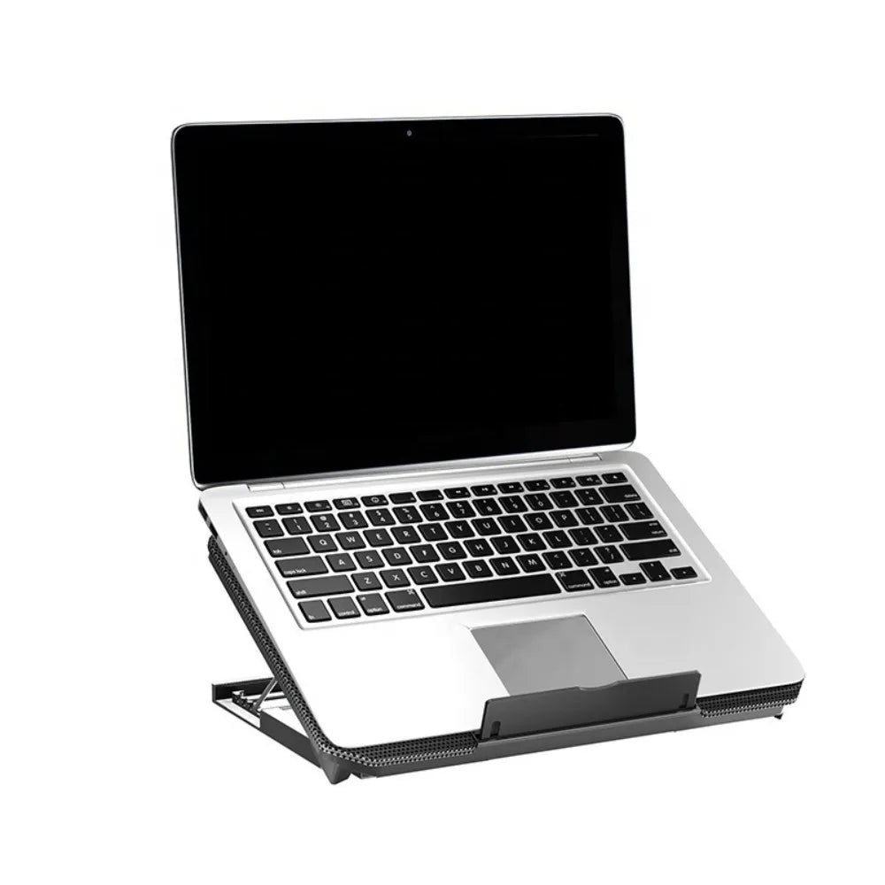 Durable Adjustable Laptop Cooling Pad USB Port Metal Mesh Laptop Cooler Fan LED Light Laptop Cooling Stand Office