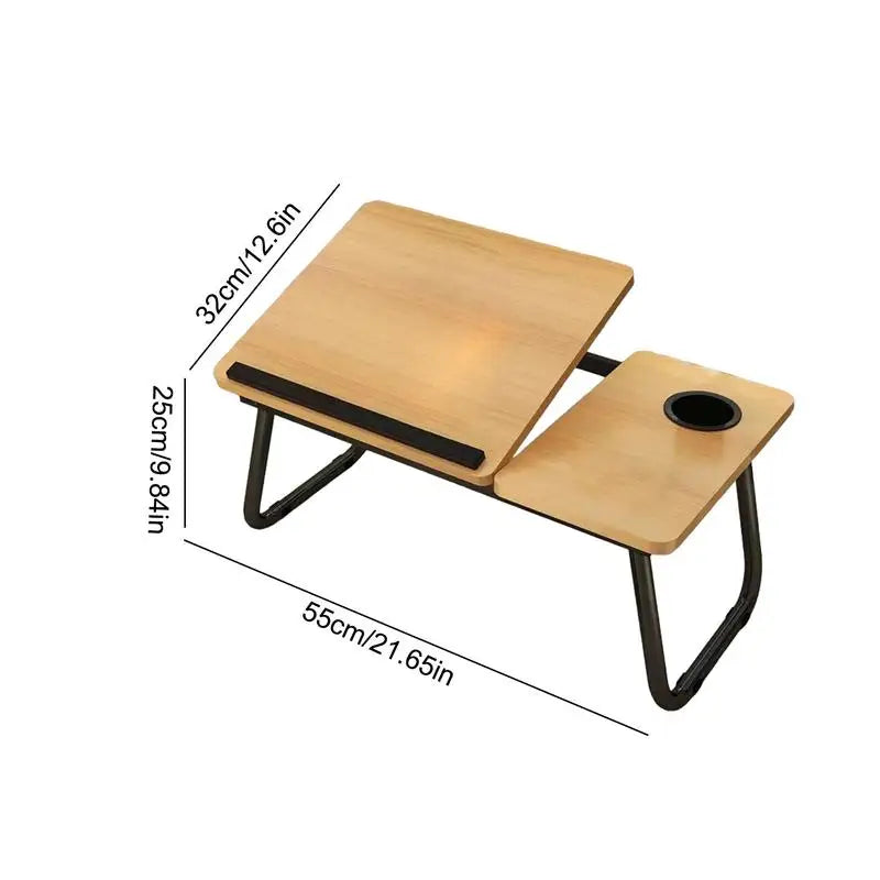 Laptop Bed Desk Foldable Portable Laptop Lap Working Desk Small Adjustable Foldable Bed Table for Laptop and Writing for Couch
