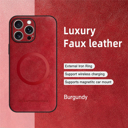 For Magsafe Magnetic Leather Phone Cases for Iphone 17 16 13 15 14 11 12 Pro Max plus 16E Wireless Charging Cover for Iphone Air