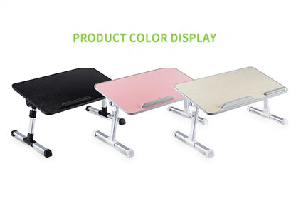 Laptop Desk for Bed Adjustable Computer Tray Foldable Bed Desk for Laptop Notebook Portable Laptop Table with Cooling Fan