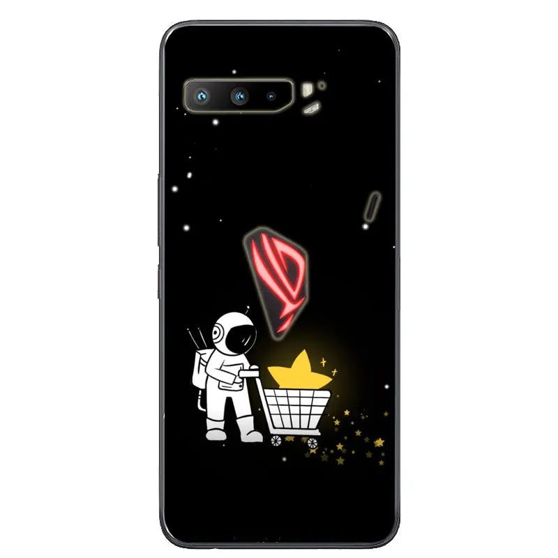 For Asus Rog Phone 3 ZS661KS Case Black Silicone Soft TPU Back Cover for Asus Rog Phone 3 Case ZS661KS Phone Cases Coque Funda