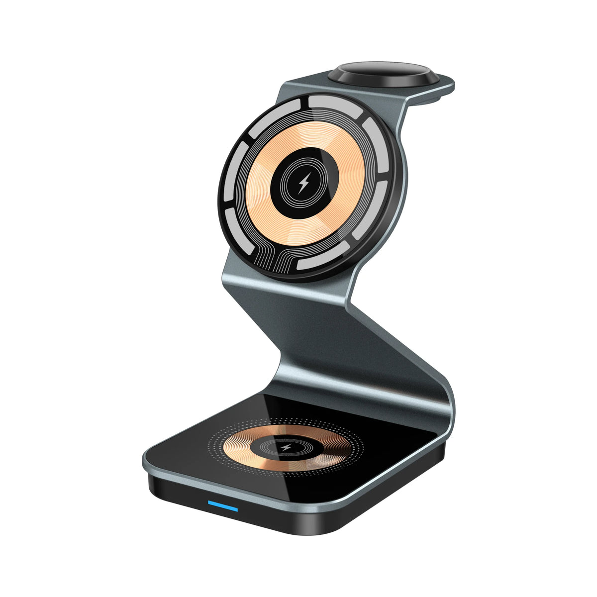 3-in-1 Magnetic Wireless Charger with Dual 15W Fast Charging for MagSafe, Apple Watch, and Compatible Devices Including Xiaomi 13 and iPhone 14 Pro Max