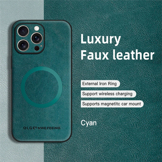 For Magsafe Magnetic Leather Phone Cases for Iphone 17 16 13 15 14 11 12 Pro Max plus 16E Wireless Charging Cover for Iphone Air