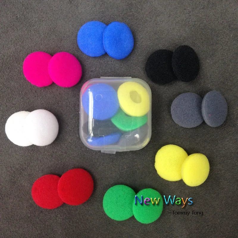 200Pcs/100Pairs Foam Ear Pads for Headphones Sponge Headphone Replacement Earphones Earpads Earphone Covers Ear Cups 18Mm Caps