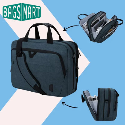 BAGSMART 17.3 Inch Laptop Bag Expandable Computer Bag Laptop Briefcase Men Women Laptop Shoulder Bag Work Business Travel Office