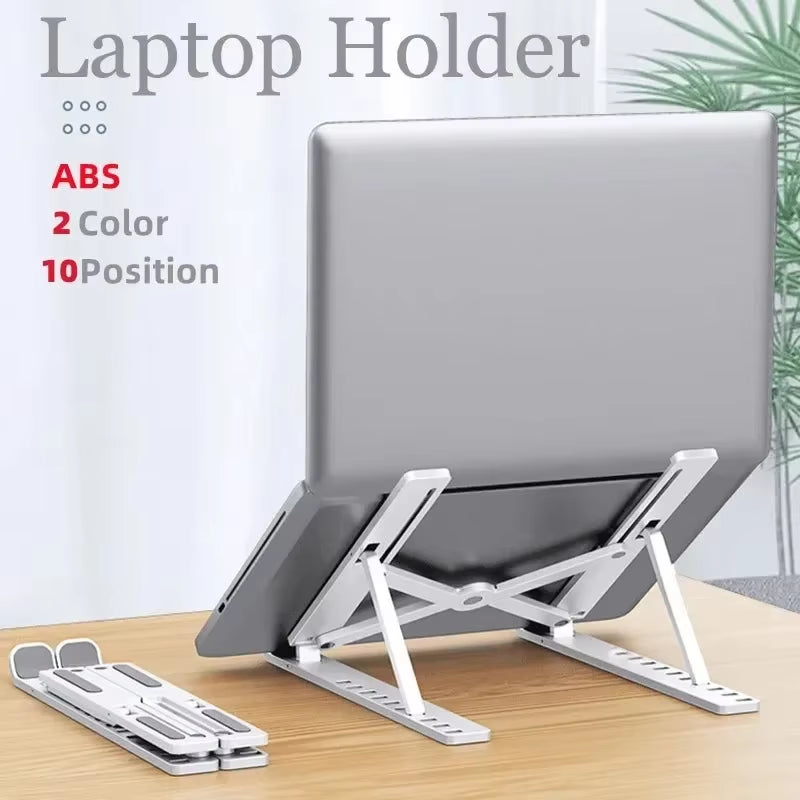 Foldable Laptop Stand ABS Adjustable Notebook Support Computer Bracket Base for Macbook Air Pro Lenovo Accessories Laptop Holder