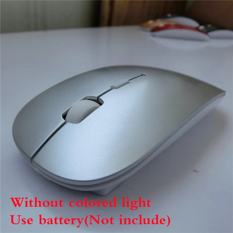 RGB Wireless Mouse Computer Mouse Silent Ergonomic Rechargeable Mice with LED Optical Backlit USB Mice for PC Laptop