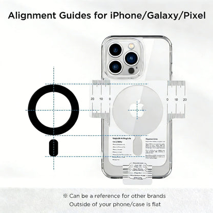 Magnetic Ring Sticker - Magsafe Compatible, Universal Adapter for Iphone 16-12 Series, Samsung Galaxy, Pixel & Phone Cases