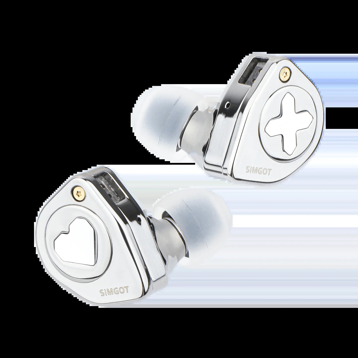 SIMGOT EW300 1Dd+1Planar+1Pzt Hybrid Driver IEM HIFI Earphones with Detachable Nozzles Silver-Plated OFC IEM Cable for Musician