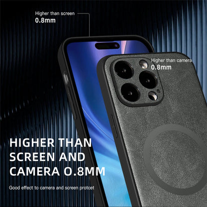 For Magsafe Magnetic Leather Phone Cases for Iphone 17 16 13 15 14 11 12 Pro Max plus 16E Wireless Charging Cover for Iphone Air