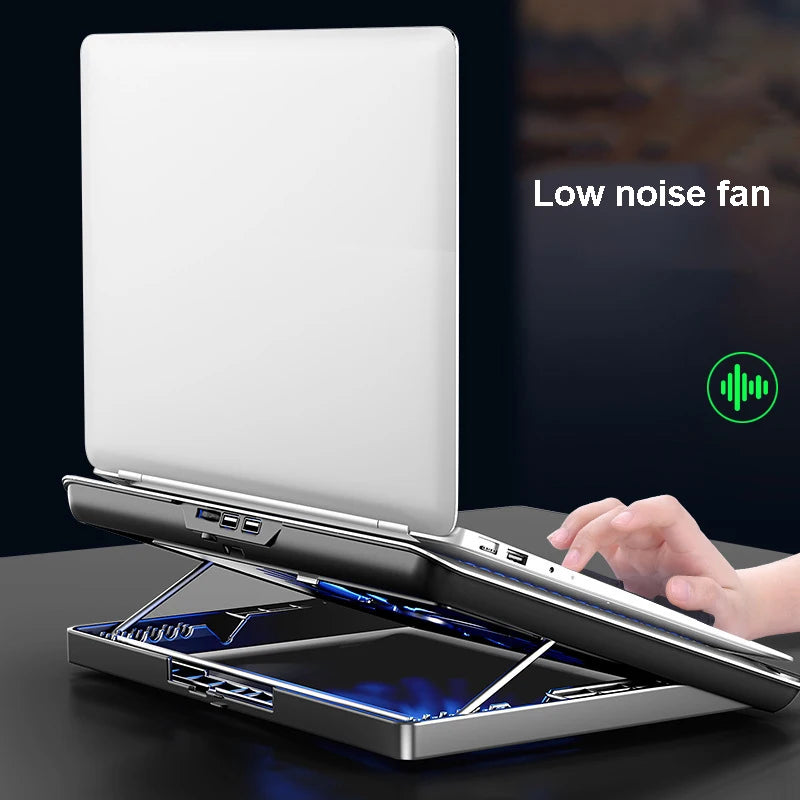 Metal Panel Laptop Cooler Stand Gaming Laptop Cooling Fan Laptop Cooling Pad 17 Inch Notebook Cooler Stand for Gaming