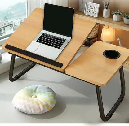 Laptop Bed Desk Foldable Portable Laptop Lap Working Desk Small Adjustable Foldable Bed Table for Laptop and Writing for Couch