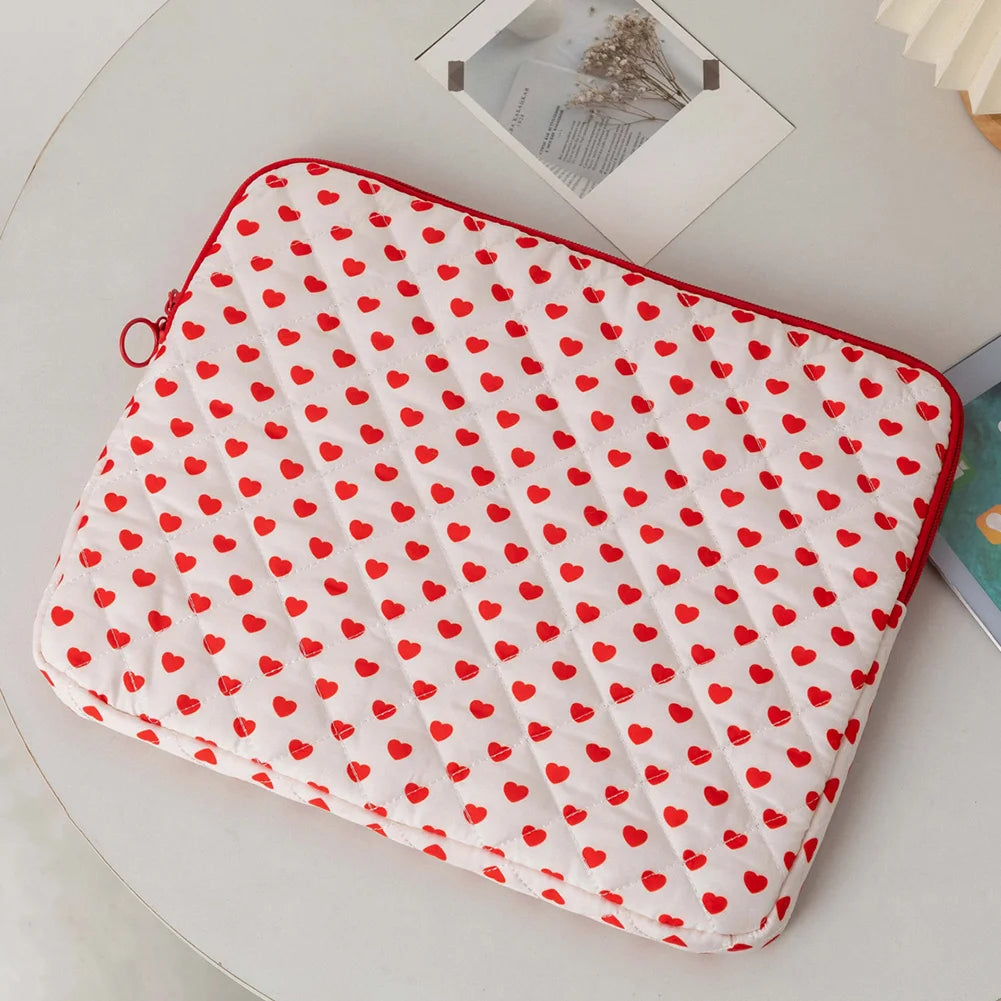 11/13/15 Inch Laptop Sleeve Quilted Laptop Bag Coquette Floral Laptop Carrying Case Office Accessories