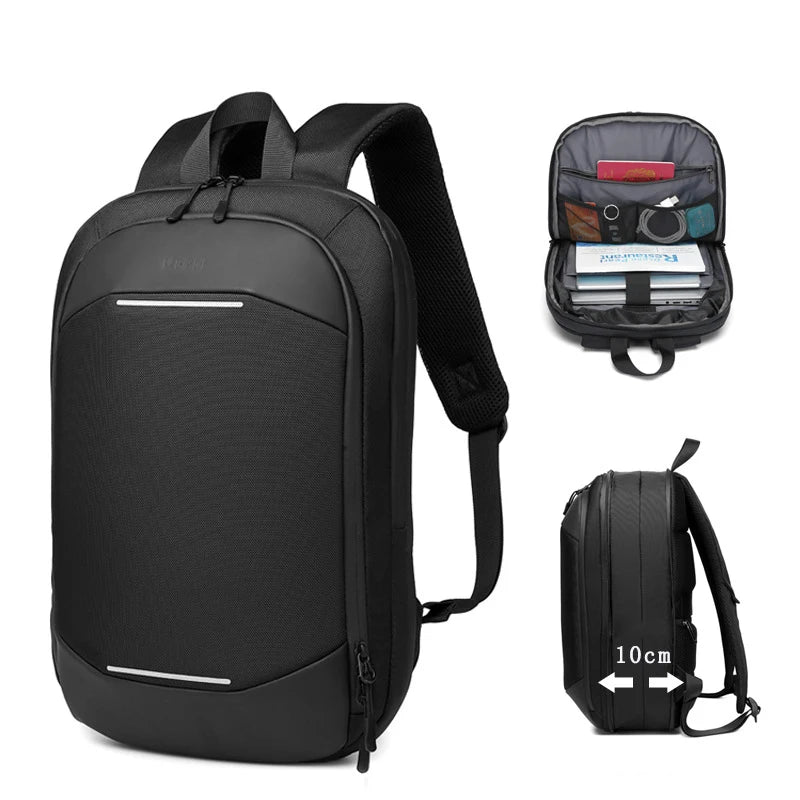 Laptop Backpack Laptop Thin Laptop Bag Unisex 14-Inch Simple Business Backpack Lightweight Casual Expandable School Students Bag